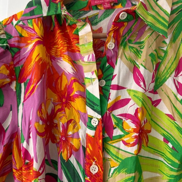 Flying Tomato Summer Journey Floral Mini Dress  Floral Tropical colors Small - Picture 6 of 11
